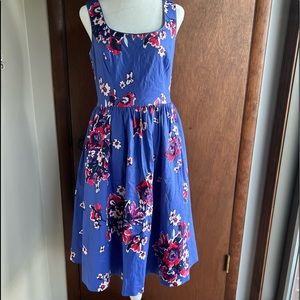 Donna Morgan purple floral midi dress | 6